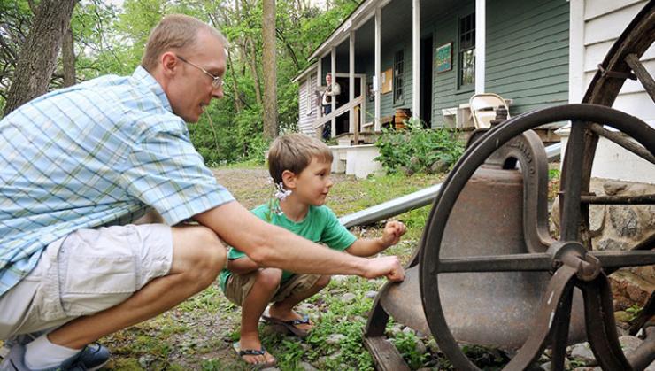 Interior view of the Harkin Store, showcasing its historical general store setup.
