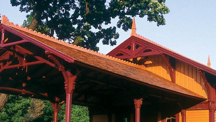 Image of Minnehaha Depot, highlighting its unique architectural style and historical significance.